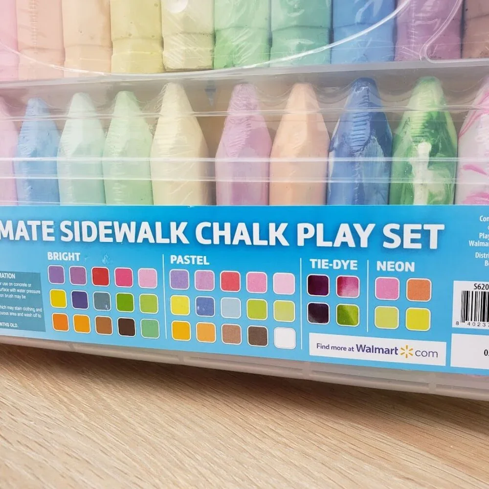 NEW 80 Piece Sidewalk Chalk Toddler School Supplies Arts and Crafts Art Supplies